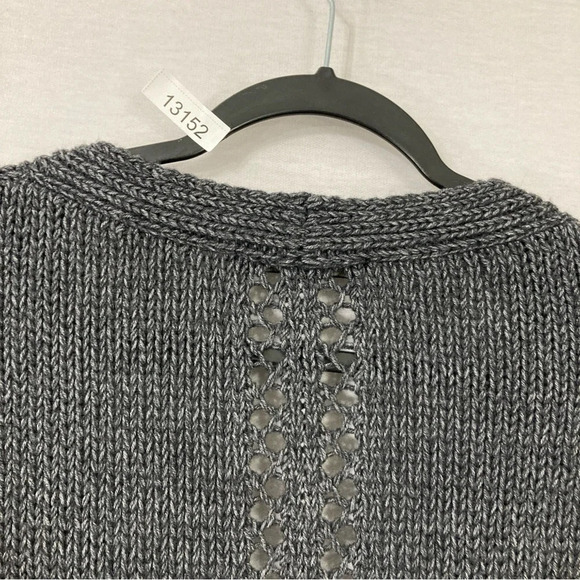 Twin-Set Simona Barbieri Gray Chunky Knit Wool Blend Long Cardigan Medium - Picture 11 of 11